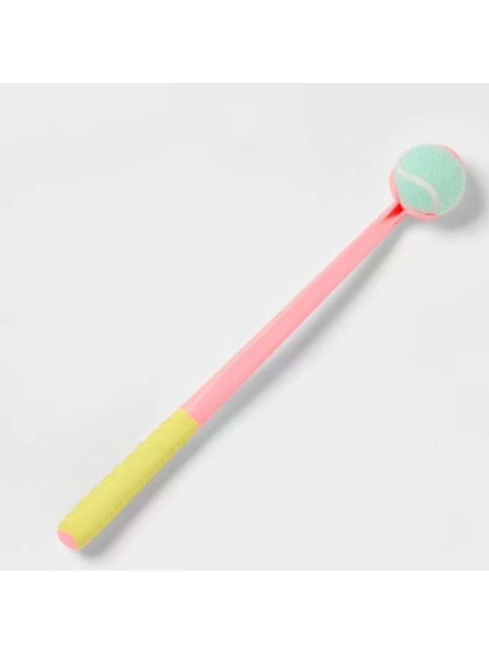 Ball Launcher With Rubber Handle For Dogs Pink/Yellow Handle With Multicolor Bal